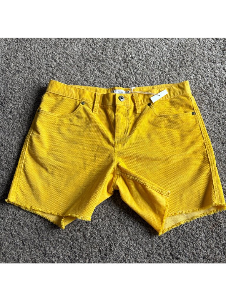 Carve Designs Oahu Shorts Womens Corduroy Yellow Size 6 Nwt 6" Inseam — image 2 of 4